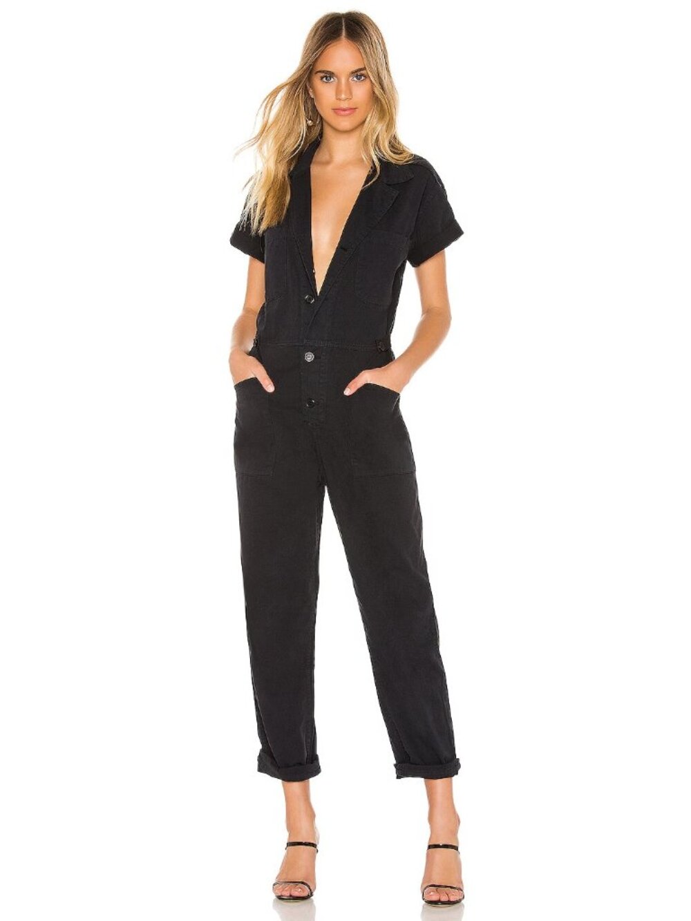NWT Pistola Grover in Fade To Black Relaxed Field Suit Jumpsuit M $188